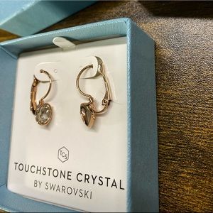 Touchstone Crystal Blush Petite Oval Earrings